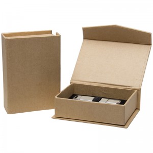 Tính năng tái chế tùy chỉnh bao bì giấy kraft đóng hộp gấp giấy quà tặng cho thực phẩm